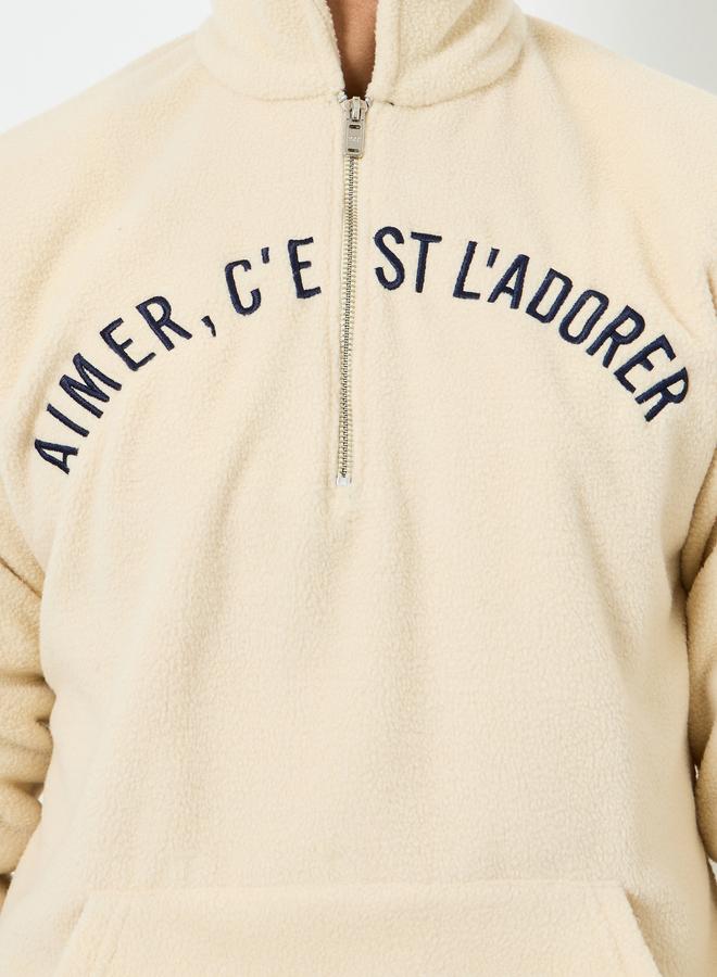 ستايلي سويتر فليس مطرز - Image 4